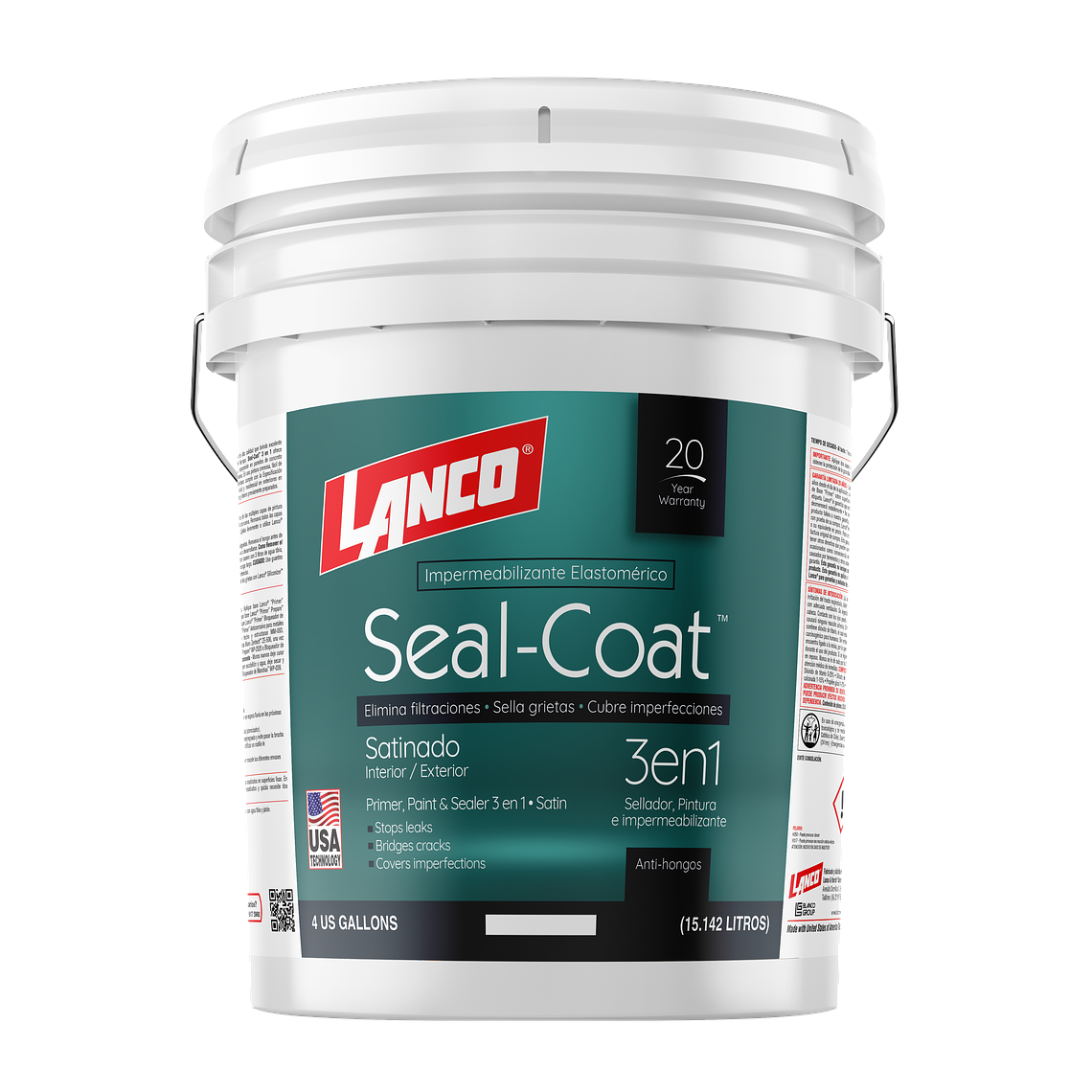 Lanco Esmalte al Agua Seal Coat - Satinado 2