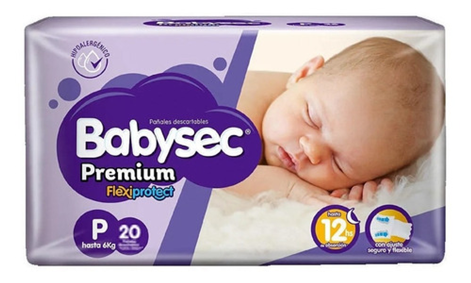 4pack Pañales Babysec Premium Tallas P M G Xg Xxg 4