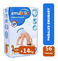 Pañales Emubaby Premium Xxg Pack 56 U Hipoalergénicos Reforzados Antifiltraciones Extra Extra Grande (xxg) Sin Género - Miniatura 3