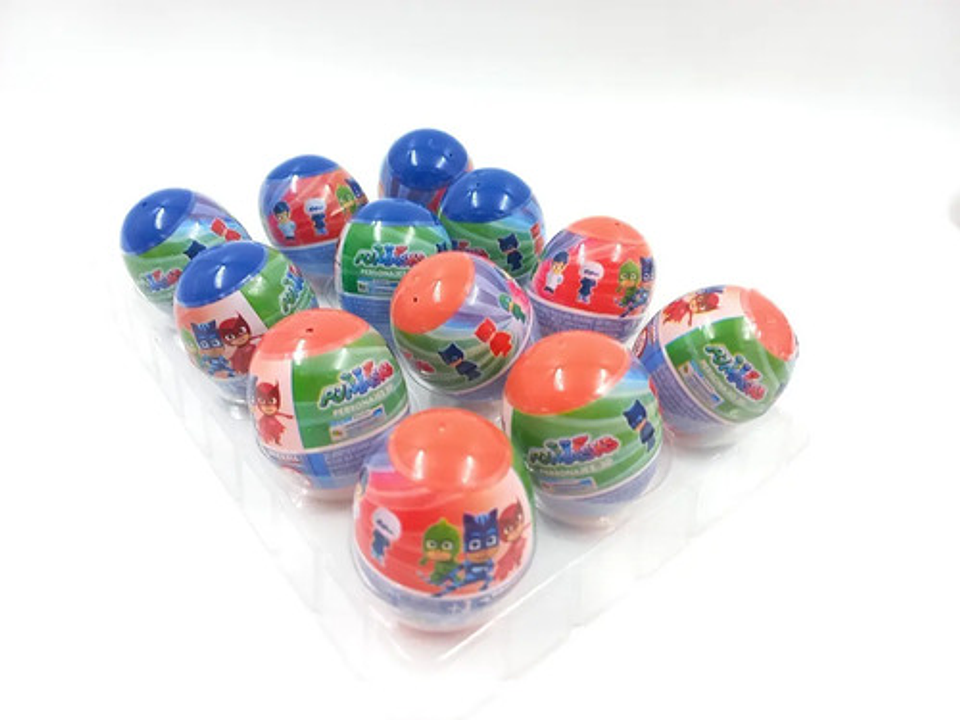 Pack Huevos Pascua Sorpresas Heroes En Pijamas Pjmask 6cm 3