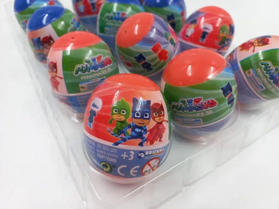 Pack Huevos Pascua Sorpresas Heroes En Pijamas Pjmask 6cm 6
