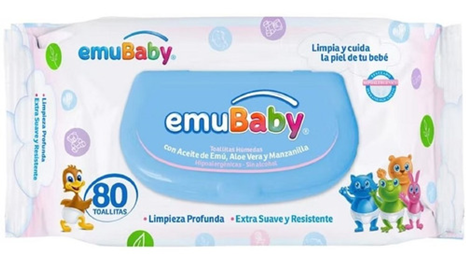 12pack Toallas Humedas Emubaby Premium Con Tapa 80 Unidades 3