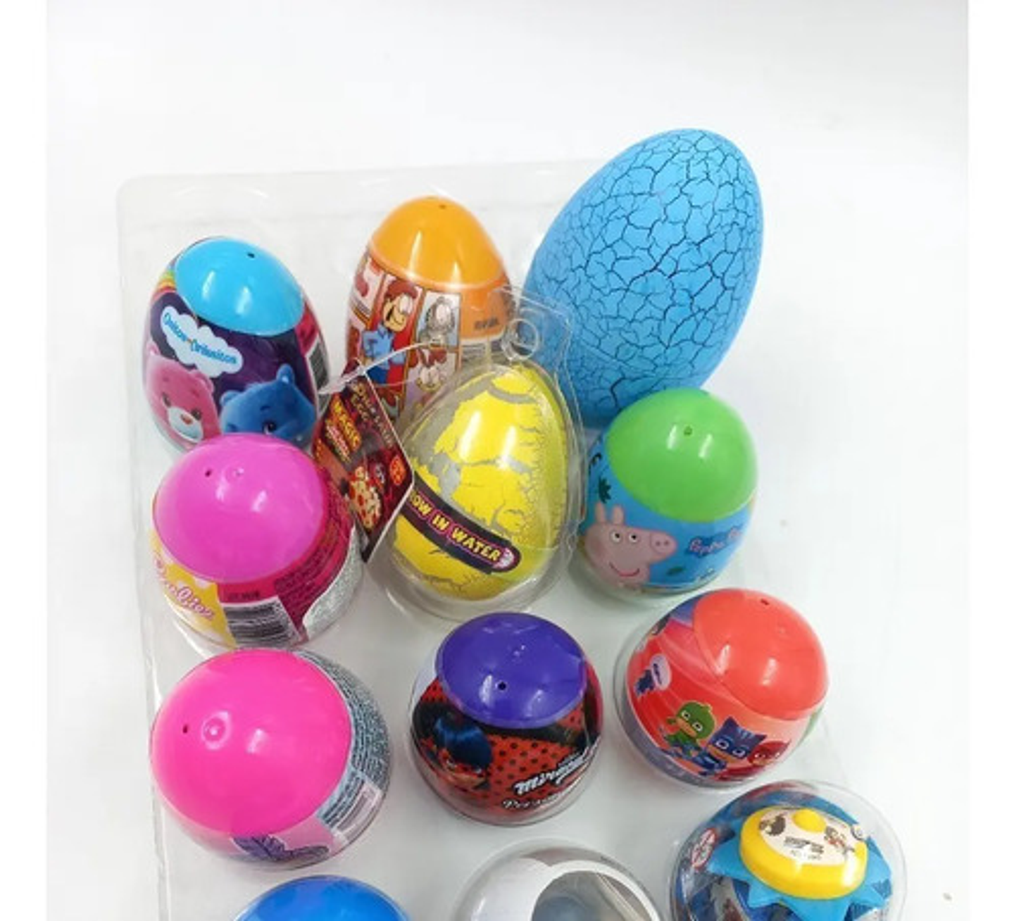 Docena Huevos De Pascua Miraculous Emoji Mascotas Dinosaurio 3