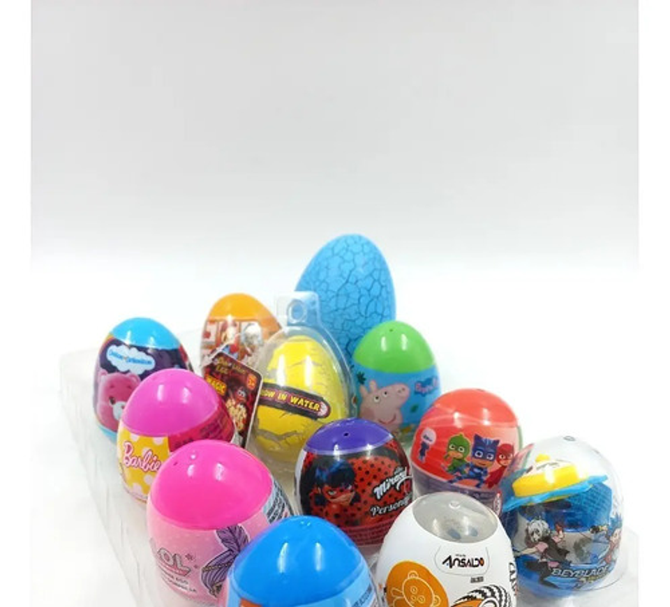 Docena Huevos De Pascua Miraculous Emoji Mascotas Dinosaurio 4