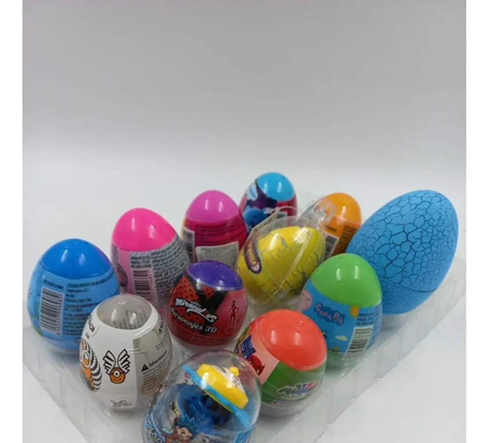 Docena Huevos De Pascua Miraculous Emoji Mascotas Dinosaurio 5