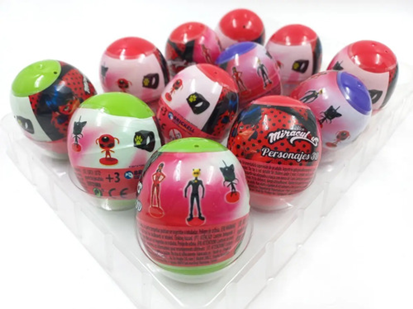 Docena Huevos De Pascua Miraculous Emoji Mascotas Dinosaurio 14