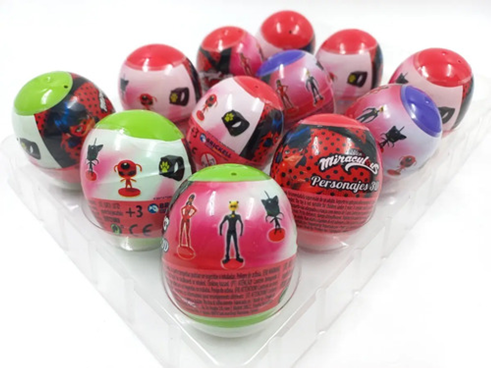 Docena Huevos De Pascua Miraculous Emoji Mascotas Dinosaurio 14