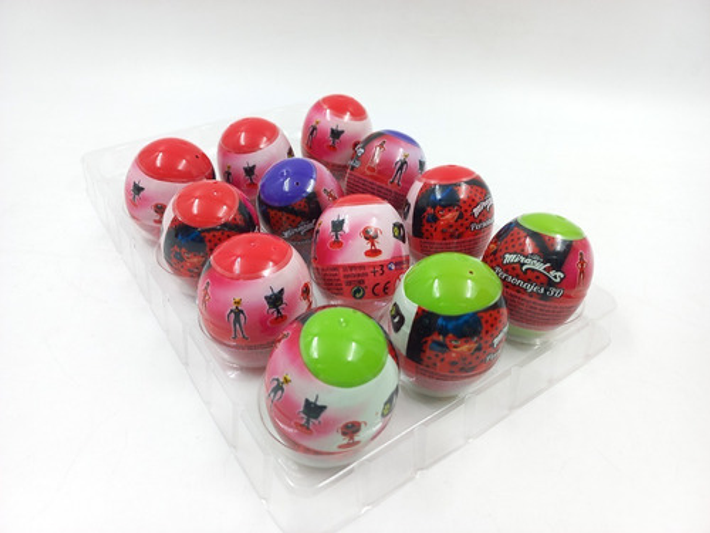 Docena Huevos De Pascua Miraculous Emoji Mascotas Dinosaurio 15