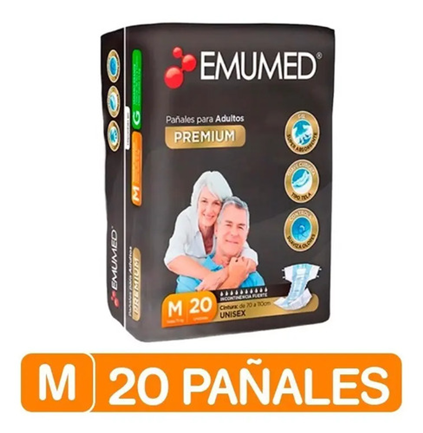 Pañal Adultos Emumed Premium - Talla M - 20uds Mediano 3