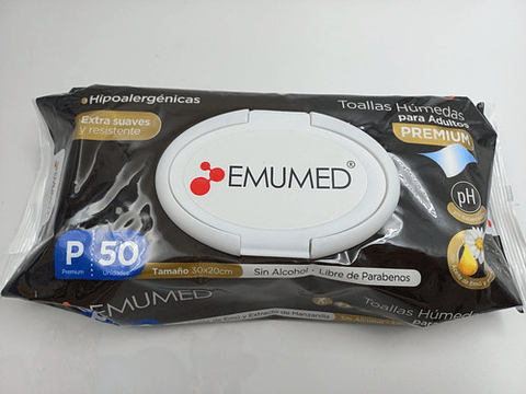 3pack Toallas Humedas Para Adultos Emumed Premium 50unidades