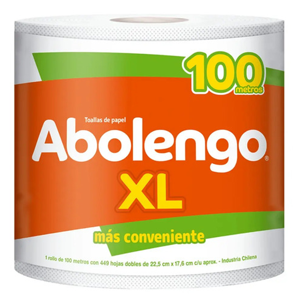 Toalla De Papel Abolengo Xl Rollo Gigante 1 Un 100 Mt 2