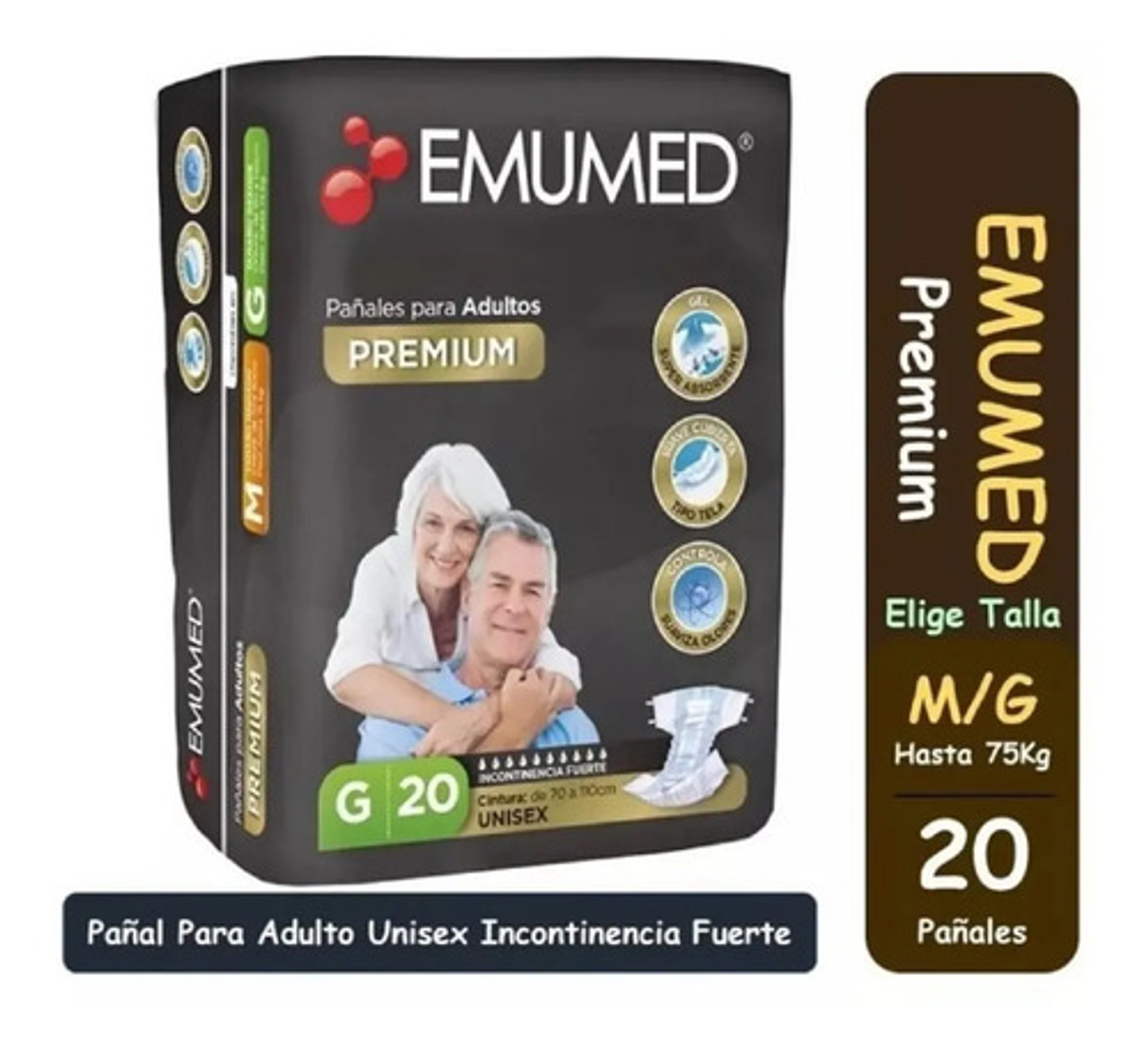 Emumed Premium Pañal Para Adulto 2pack Talla M / G 3