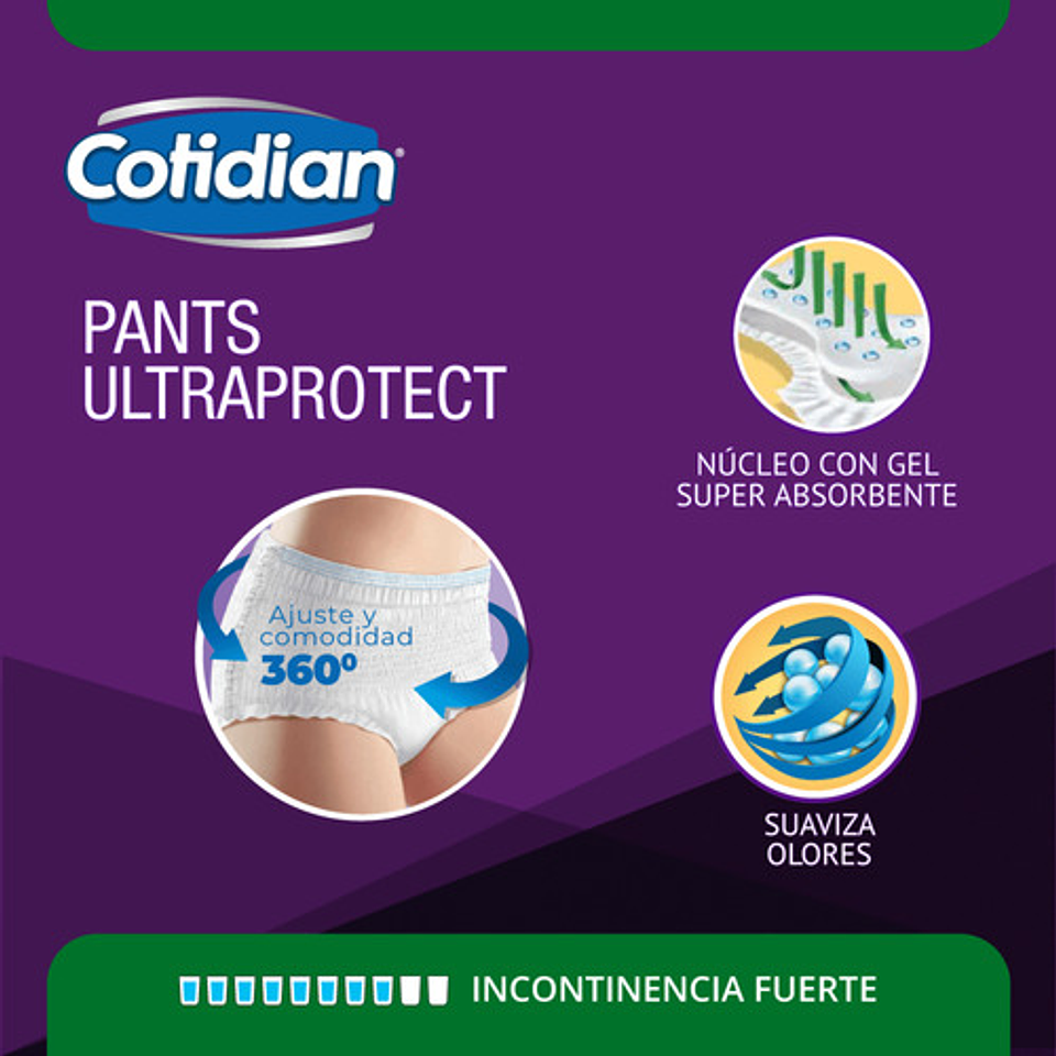 Pants Calzon Cotidian Ultra Protect 16 Unidades Talla G/xg 3