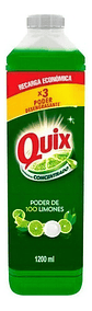 Quix Lavaloza Concentrado Poder De 100 Limones 1.2 Litros - Miniatura 2