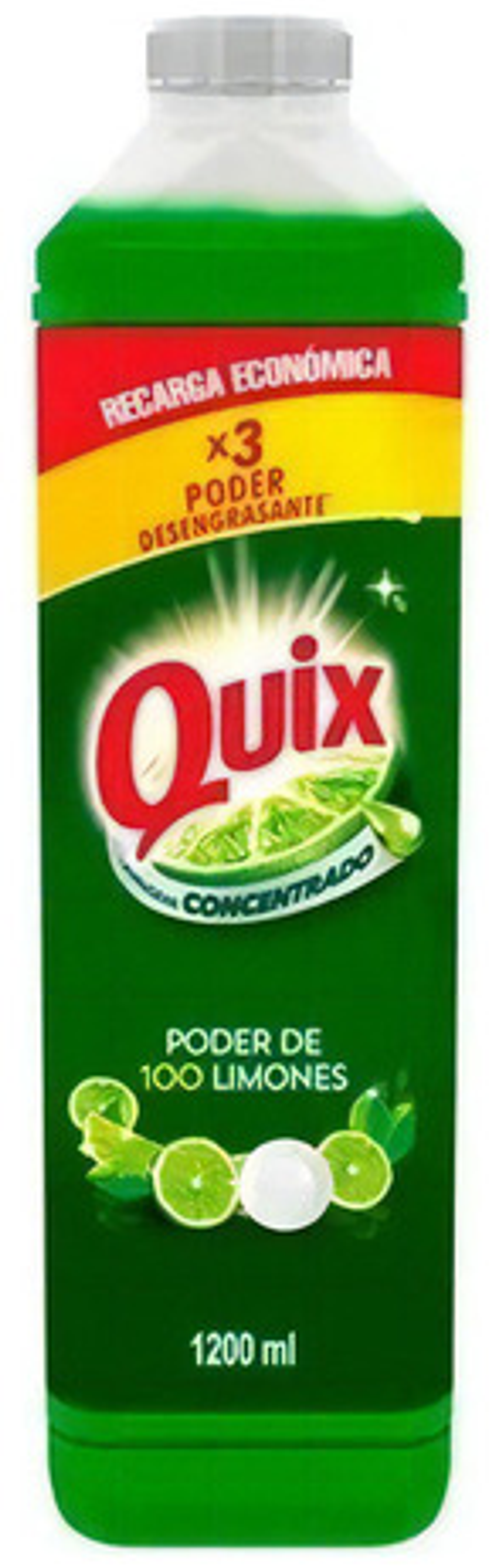 Quix Lavaloza Concentrado Poder De 100 Limones 1.2 Litros 2