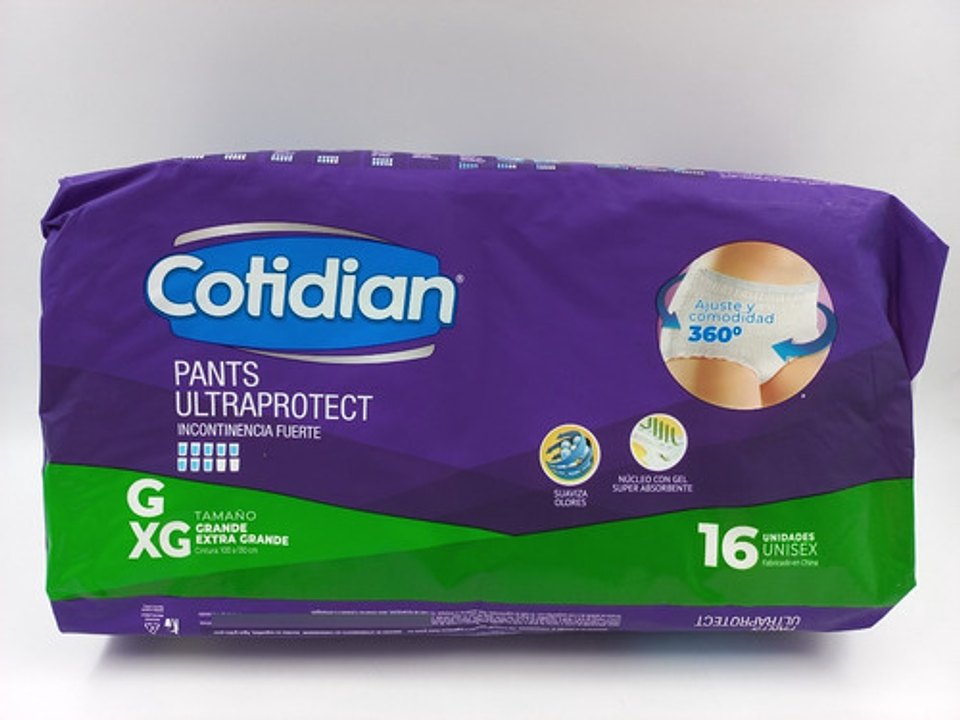 Pants Cotidian Ultra Protect Incontinencia Fuerte 16 Un G/xg 3