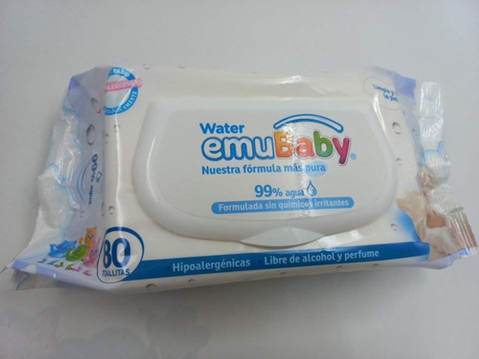 Toallitas Húmedas Emubaby Water Premium 99% Agua 80 Unidades 3