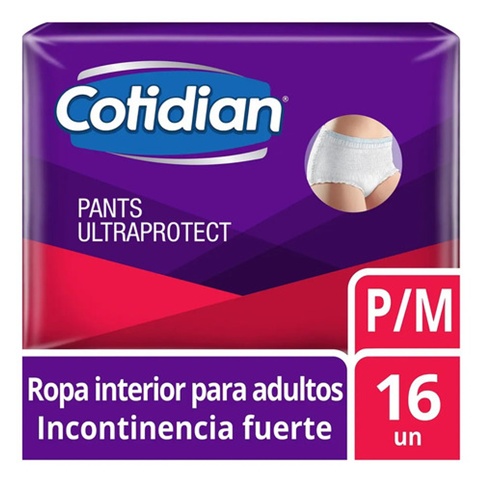Pants Calzon Cotidian Ultra Protect 16 Unidades Talla P/m 1