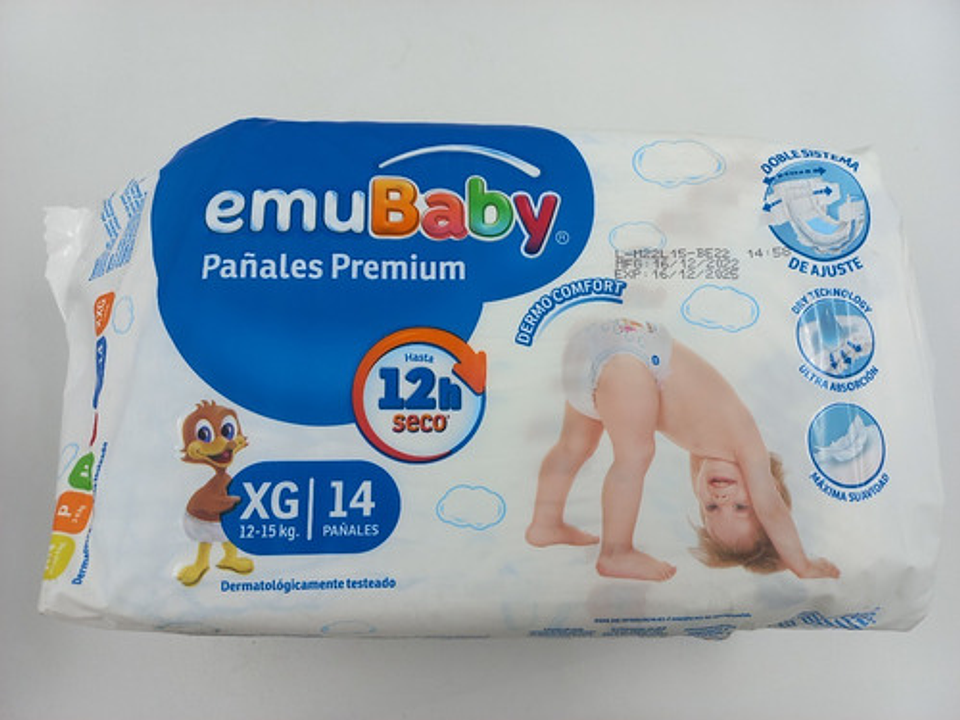 Paquete De Pañales Emubaby Premium Tallas P M G Xg Xxg 7