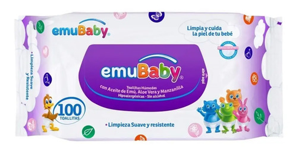 6pack Toallas Humedas Emubaby Superior De 100 Unidades 2