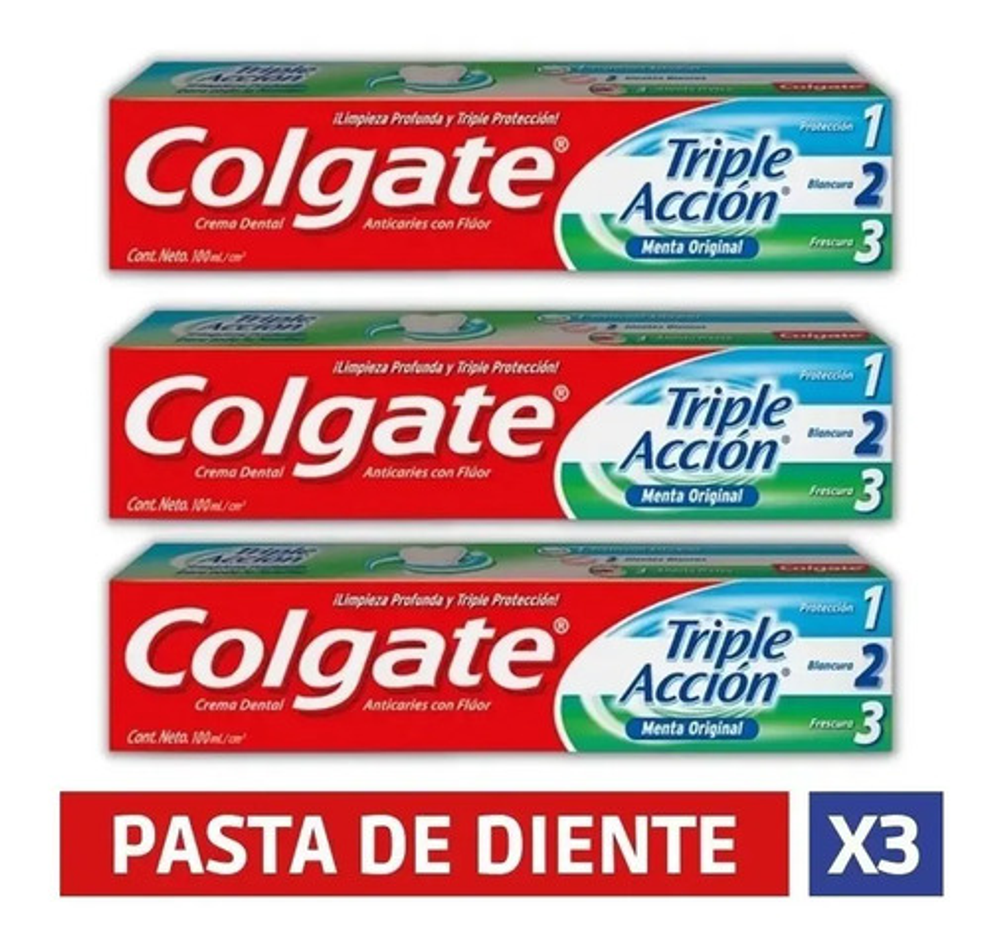 Pasta De Dientes Colgate Triple Acción 75g Pack X3 1