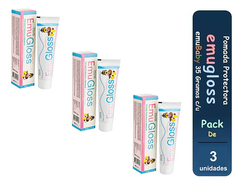 3pack Pomada Protectora Emugloss De 35 Gramos