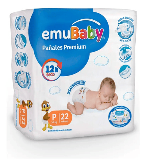 Pañales Emubaby Premium Pack X8 Paquetes Tallas P/m/g/xg/xxg