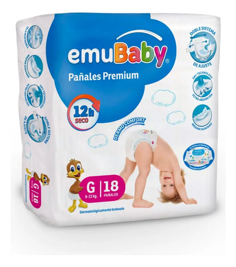 Pañales Emubaby Premium Pack X8 Paquetes Tallas P/m/g/xg/xxg 6