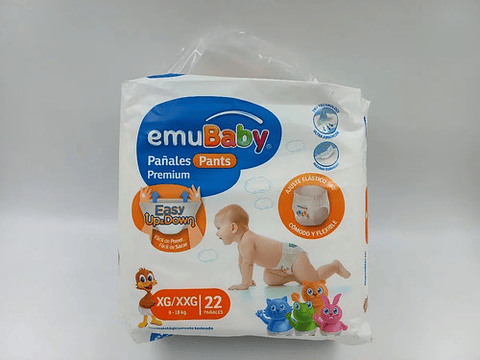 3pack Pañales Emubaby Pants Premium Pull Up Talla Xg X22unid