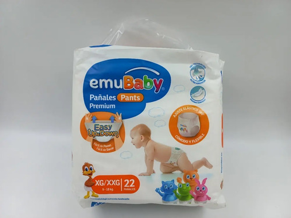 3pack Pañales Emubaby Pants Premium Pull Up Talla Xg X22unid 2