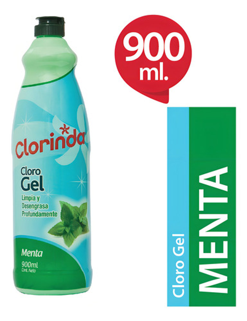 Cloro En Gel Clorinda Menta 900 Ml 1
