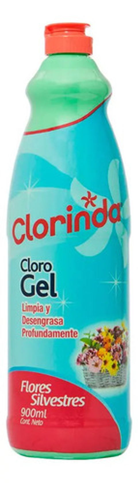 Clorinda Cloro En Gel Flores Silvestre 900ml Desinfectante