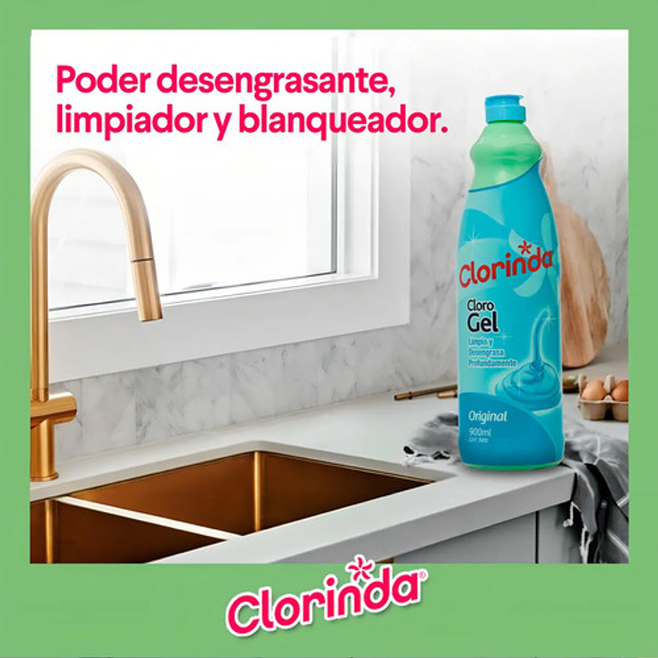 Cloro En Gel Clorinda Original 900 Ml 4