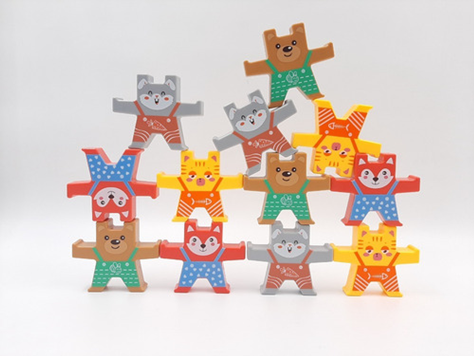 Juego Didactico Piramide De Ositos Para Niños Apilables 3