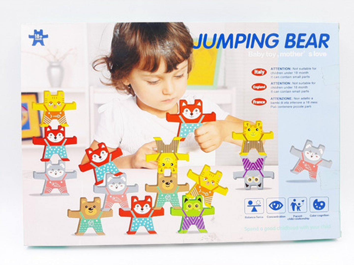 Juego Didactico Piramide De Ositos Para Niños Apilables 5