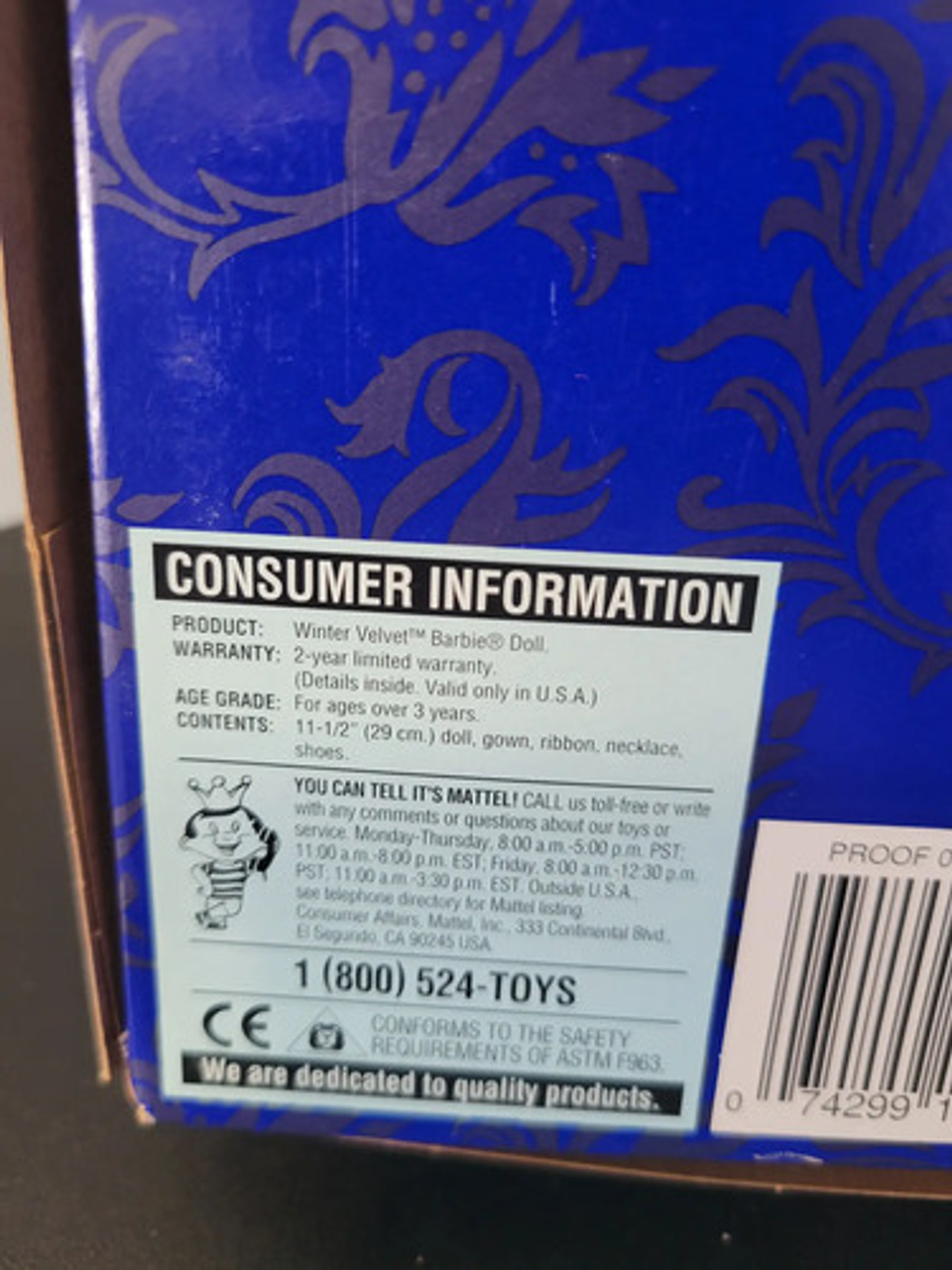 Barbie Winter Velvet Special Edition Avon 1995 Coleccionable 9