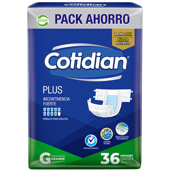 Pañal Adulto Cotidian Plus G 1