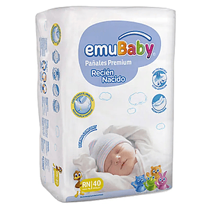 Pañal Emubaby Recién Nacido RN 40 Unidades