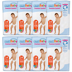 Pañal Emubaby Premium Talla XXG – 112 Unidades