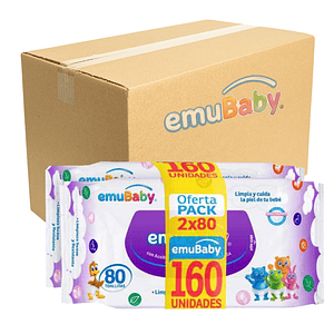 Toalla Húmeda Emubaby 2X80 St (X12)