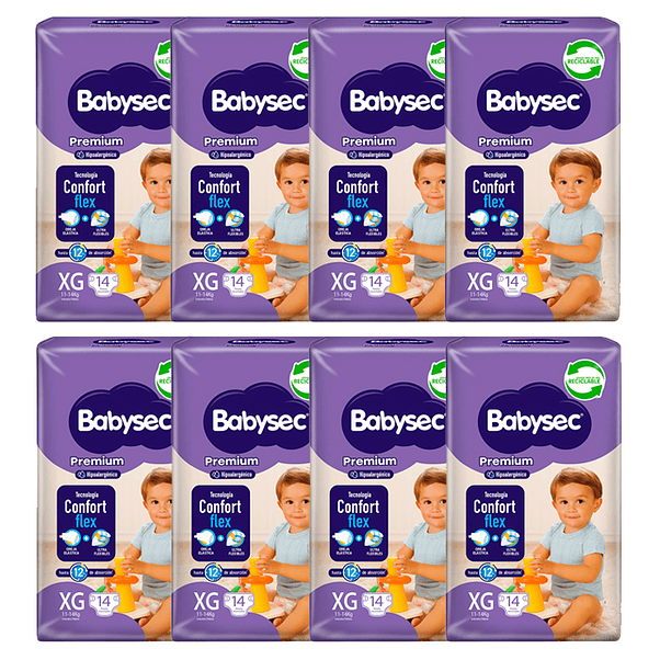 Pañal Babysec Premium Xg (X8) 1