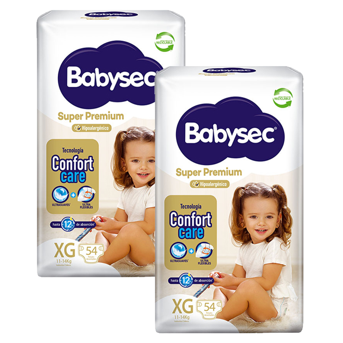 Babysec Pañal Super Premium Talla XXXG 108 unidades