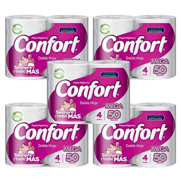 Papel Confort Mega 4X50 Metros (X5) 1