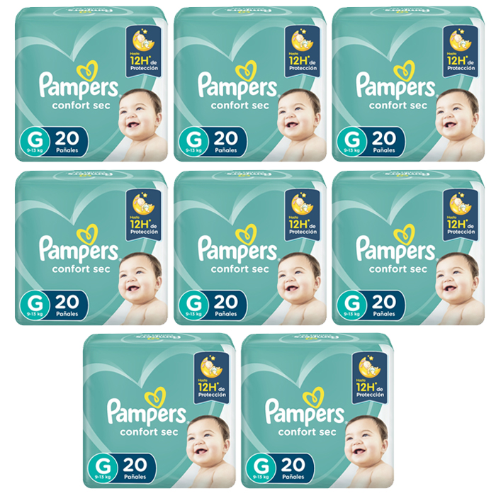 Pañal Pampers Confort Sec Talla G 160 unidades