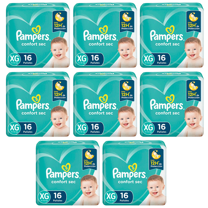 Pañal Pampers Confort Sec Talla XG 128 unidades