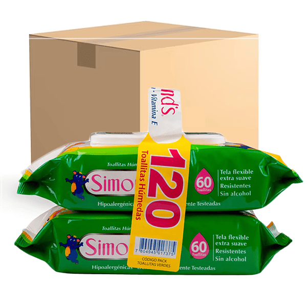 Toalla Húmeda Simonds Aloe Vera 120 (X12) 1
