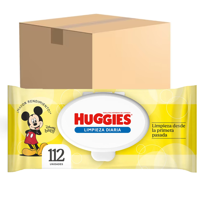 Toallitas Húmedas Huggies Limpieza Diaria 112 - 12 Unidades