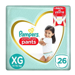 Pañal Pampers Premium Care Pants Xg