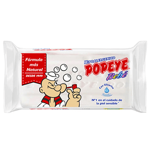 Jabón Popeye Bebé En Barra Hipoalergénico 