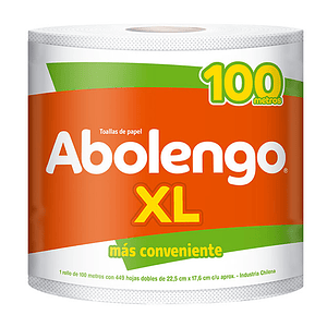 Toalla De Papel Doble Hoja Abolengo Xl 100 Metros 
